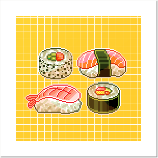 Sushi Selection Wall Art by pixelins